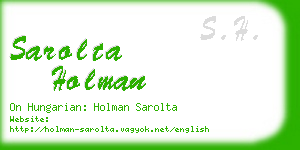 sarolta holman business card